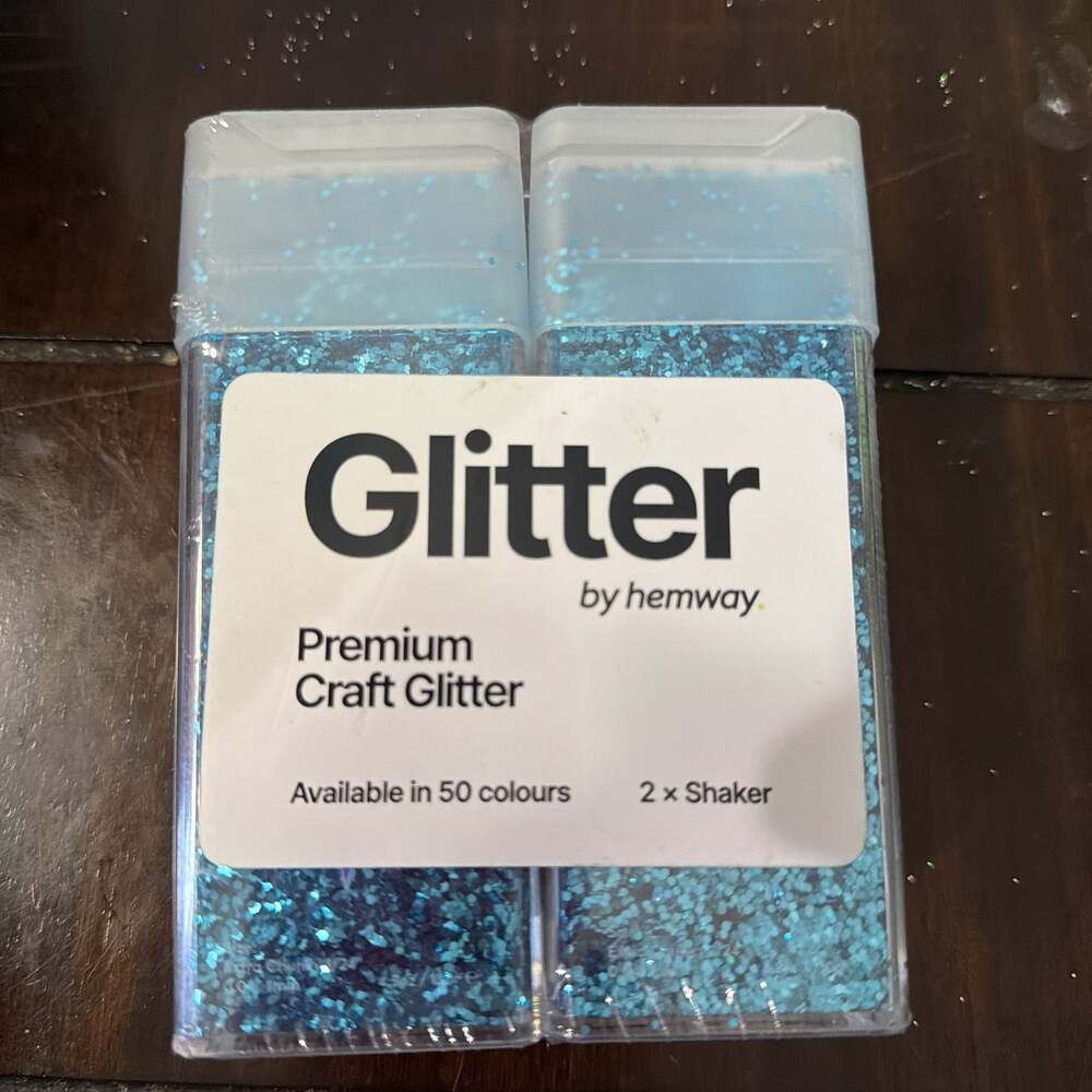 Hemway Premium Craft Glitter Shaker - Ocean Blue Holographic, extra chunky